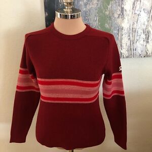Demetre 100% Wool Striped Crew Neck Knit Sweater Women's Size M Large Multicolor